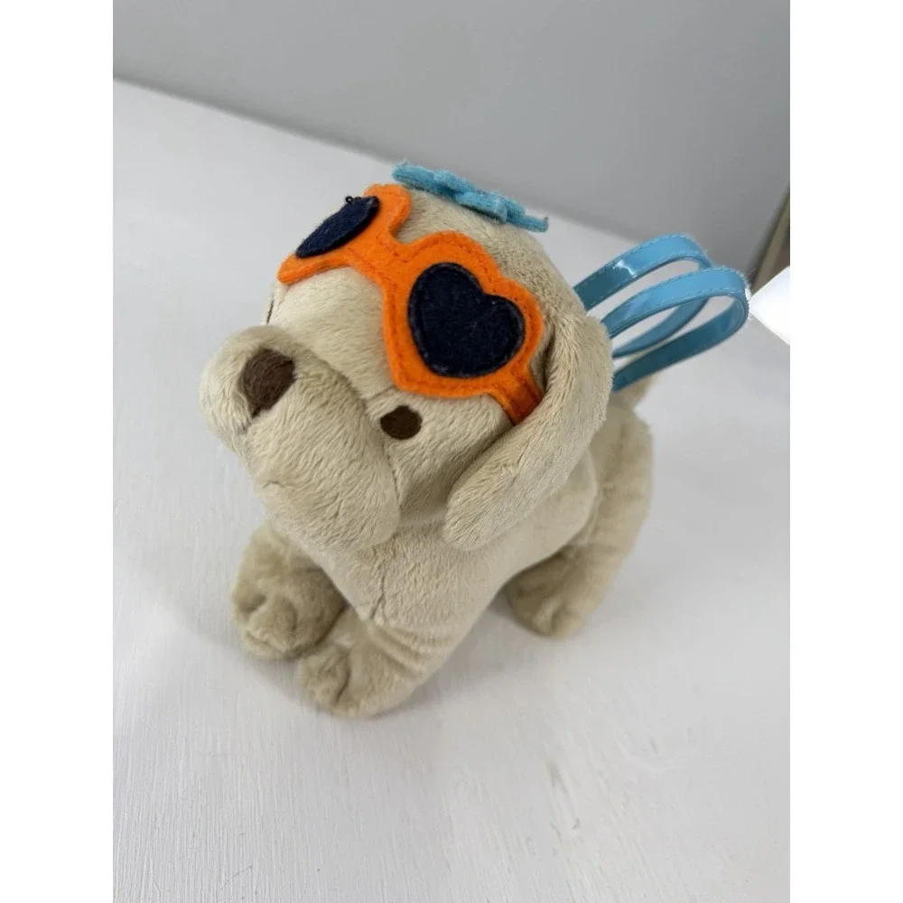 Gymboree Girl Beach Puppy Plush Purse Tropical-Bloom Tan Lab Labrador Dog 2010